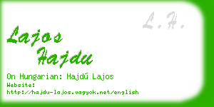 lajos hajdu business card